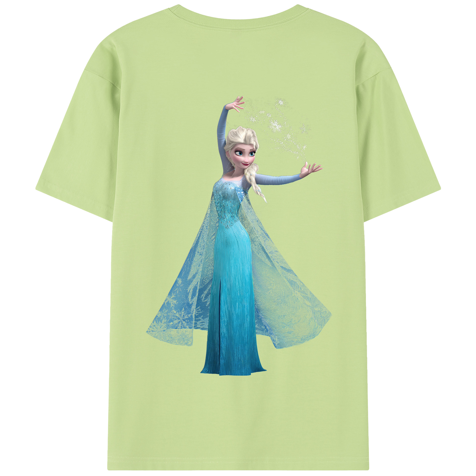 （画像用） アナと雪の女王 アンナ エルサ Frozen Anna Elsa 綿100％半袖Tシャツ（背面プリント）